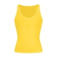 thumbnail image 6 of Dvprdro Womens Soft Stretchy Ruched Tank Tops Crewneck Sleeveless Pull On Solid Casual Summer T Shirts, 6 of 8