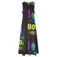 thumbnail image 4 of I Love The 80's Eighties Long Dress Dress for Women Women's Luxury Party Dress, 4 of 8