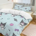 thumbnail image 6 of Kuromi And My Melody Duvet Cover Set 3-Piece Bedding Set Soft Warm And Comfortable Soft Bed Set with 1 Duvet Cover And 2 Pillowcases for Bedroom All Season 102"x90", 6 of 7