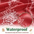 thumbnail image 3 of Christmas Shower Curtain White Snowflake on Red Shower Curtains for Bathroom Waterproof Fabric Winter Shower Curtain Happy New Year Xmas Decor Shower Curtain Set 72x72 Inches with Hooks, 3 of 6