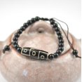 thumbnail image 4 of Joyería étnica Pulsera Dzi de seis ojos Cuentas de Buda Ágata Dzi Brace, 4 of 5