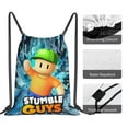 thumbnail image 4 of Stumble Guys Pattern Drawstring Bags Backpack Bag Cute Colorful Drawn Prints Drawing Sport Gym Sack Drawstring Bag String Bag Yoga Bag for Men Women Boys Girls, 4 of 5