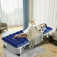 thumbnail image 4 of Lilypelle Foldable and Adjustable 5-Position Steel Beach Chaise Lounge with Face and Arm Holes, Blue, 4 of 24