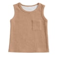 thumbnail image 5 of oqasdz Boys Summer Outfits Sleeveless Kids Solid Color Tank Tops and Drwastring Shorts with Pockets Athletic Sports Clothes Sets, 5 of 5