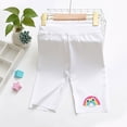 thumbnail image 6 of Favoffer Big Kid Girls Shorts Summer Thin High Waist Rainbow Print Yoga Pants Five Inch Tight Sports Leggings Casual Active Bottoms Daily Home Outdoor Play Sizes 4-13Y, 6 of 7