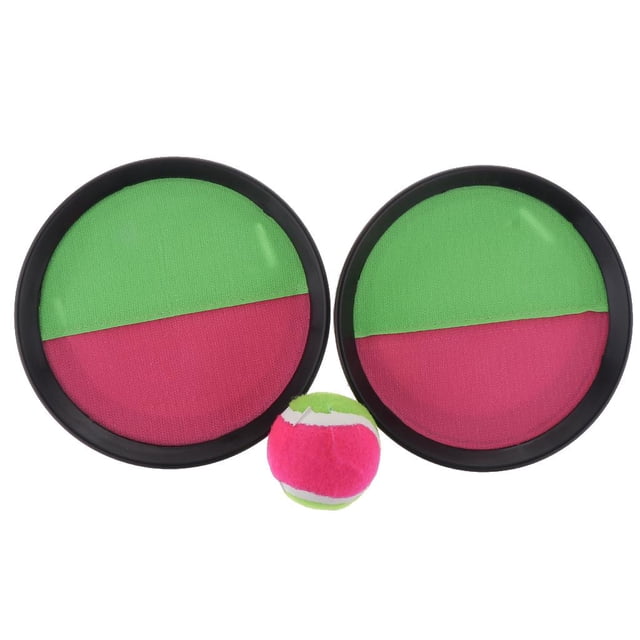 Juguetes deportivos Juego de raqueta pegajosa y lanzamiento y captura de pelotas Recarga de pelotas con bolsa de almacenamiento Color aleatorio, activ Negro Soledad Deportes raqueta pegajosa