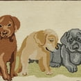 thumbnail image 3 of Park Designs Lab Puppies Indoor Hooked Rug 2X3, 3 of 3