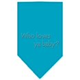 thumbnail image 1 of Qui Aime Ya Bébé Strass Bandana Turquoise Grand, 1 of 1