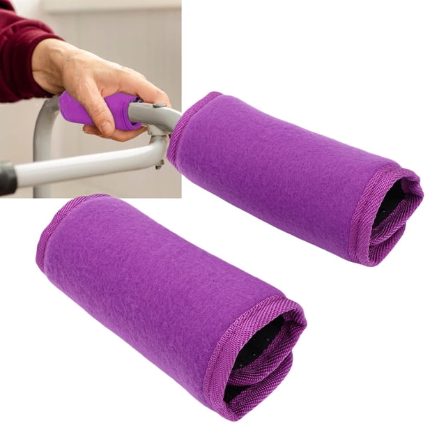 Andador 2 Uds. Fundas Acolchadas Para Agarre De Mano, Cojines Acolchados De Espuma Antideslizantes Para De Andador, Color Morado