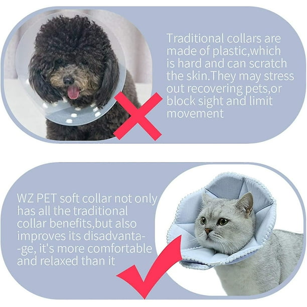  WZ PET Adjustable Dog Cat Cone,Soft Recovery Cat Cone
