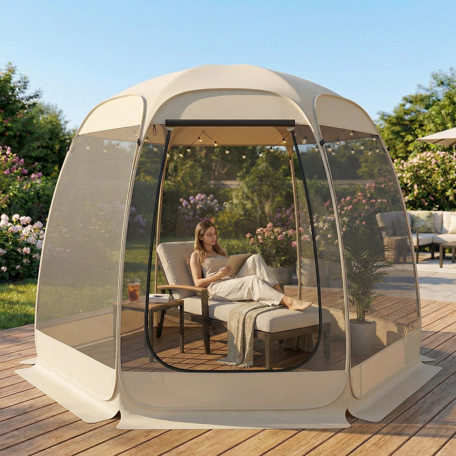 TABU Screen House Tent, 10x10ft Pop up Screen Tent, 6-7 Person