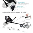 thumbnail image 5 of Hoverboard seat Attachment, Hoverboard go Kart for Adults & Kids, Accessories to Transform Hoverboard into go cart, Hover carts for self Balancing Scooter, Black, 5 of 11