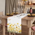 thumbnail image 2 of Table Runners 70 Inches Long Dress Scarves, Spring Yellow Floral Farmhouse Coffee/Dining/Kitchen Table Decor, Holiday Table Runner, Farmhouse Country Flower Butterflies 13x70 Inch, 2 of 9