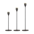thumbnail image 1 of 3Pcs Matte Black Candle Holders for er Candles, Metal Decorative Candlestick, 1 of 8