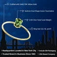 thumbnail image 2 of Gem Stone King 10K Yellow Gold Engagement Ring Oval Green Tourmaline 0.50 Ct, 2 of 6