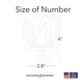 thumbnail image 6 of Discovered Designs - Individual 3D Acrylic Mailbox Number – Self Stick – Long Lasting – Weatherproof – Made in USA (White 4 inch Number 4), 6 of 9