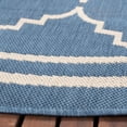 thumbnail image 4 of Safavieh Courtyard Amy Geometric Indoor/Outdoor Area Rug, Blue/Beige, 6'7" x 6'7" Round, 4 of 9