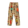 thumbnail image 3 of Lsque Dancing African Women Print Men's Pajama Pants, Lounge Pant - Comfortable Home Wear,Elastic Waistband, Stylish Design-Small, 3 of 9