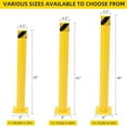 thumbnail image 6 of 36" Safety Bollards, 4 Pack Steel Driveway Guardrail, Safety Bollards with Yellow Powder Coating and PVC Reflective Tape for Warehouses, Parking Lots, Driveways, Traffic Sensitive Areas, 6 of 7