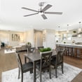 thumbnail image 4 of Vaczon 52" Modern Brushed Nickel Smart Ceiling Fan with Light and Remote for Master Bedroom and Dining Room, 4 of 19