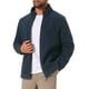 thumbnail image 4 of CHAQUETA DE FELPA SUAVE INSPIRE CHIC PARA HOMBRES, ROPA DE INVIERNO, CON CUELLO ALTO, CREMALLERA, CHAQUETAS SUAVES TAMAÑO S AZUL, 4 of 5