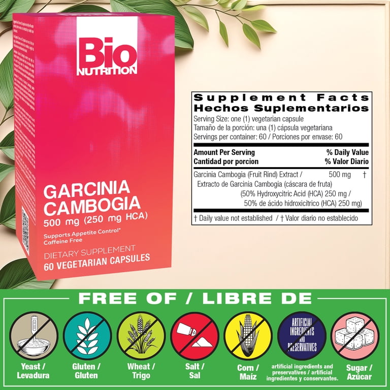 Bio Nutrition Garcinia Cambogia 500mg - 60 Vcaps - Walmart.com