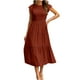 thumbnail image 1 of Maxi vestido bohemio de manga corta para mujer, vestidos largos para el sol en la playa Fridja  qw2188, 1 of 7