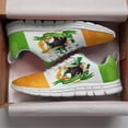 thumbnail image 3 of St Patricks Day Shoes for Women Breathable Running Sneakers Men Green Four Leaf Clover Shoes for Irish Festival Gift White Size 8.5, 3 of 5