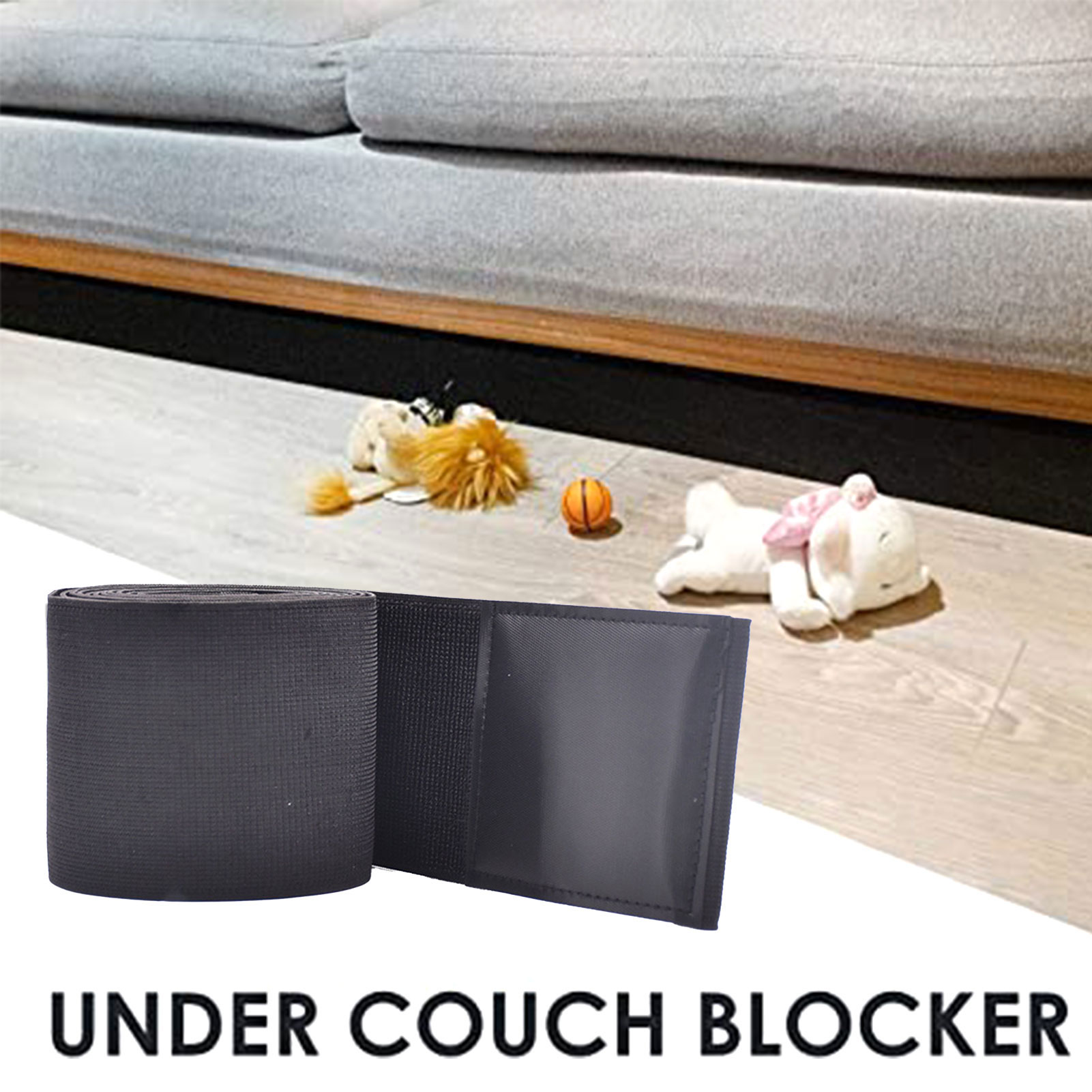 Toy Blocker for Under Couch Elastic Easy to Install Block Gap Wide