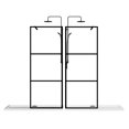 thumbnail image 3 of Demi Bonn 34" x 72" Shower Screen Door, Stylish 3-Panel Walk-In Wet Room Divider, Clear Tempered Glass Shower Door, Black, 3 of 7