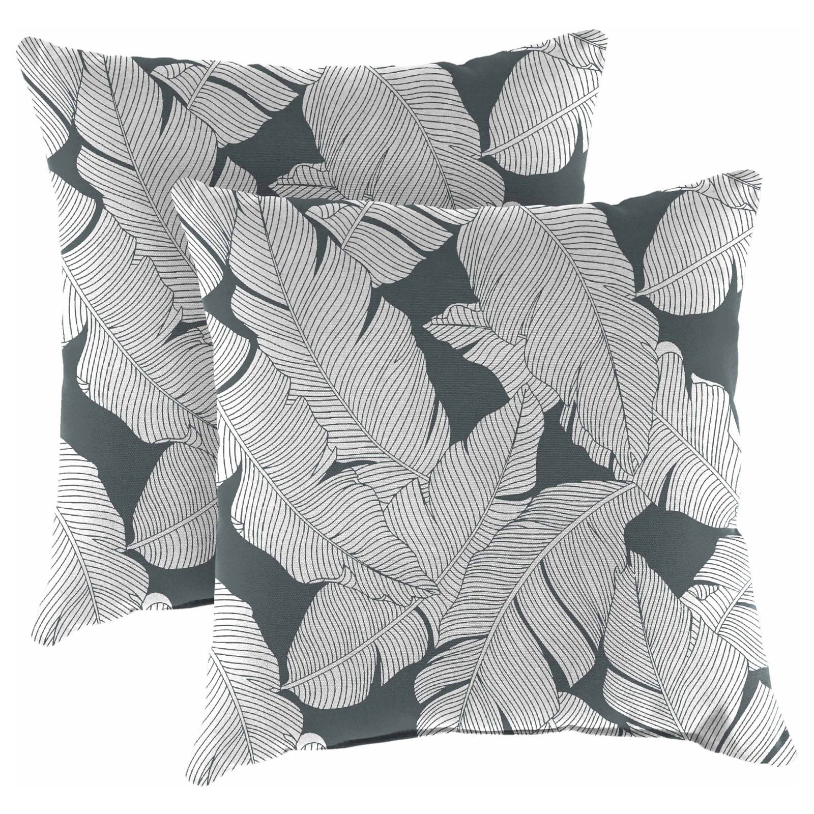 Jordan Manufacturing 18" x 18" Carano Stone Grey Leaves Square Knife