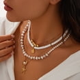 thumbnail image 7 of NICKSUN Shell Necklaces for Women Layered Gold Boho Beaded Seashell Choker Adjustable Imitation Pearl Starfish Necklace Beach Jewelry Hawaiian Summer Accessories for Women, 7 of 7