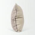 thumbnail image 2 of Mercana Jenna Beige/Cream W/ Merlot Print Linen Square Decorative Pillow Cover, 2 of 6