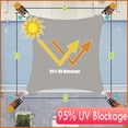 thumbnail image 2 of Colourtree 26' x 26' Grey Super ring Customized Size Order To Make Sun Shade Sail CTAWRN canopy Awning Shades for Patio-260 GSM-Commercial Standard Heavy Duty ( We Make Custom Size ), 2 of 10