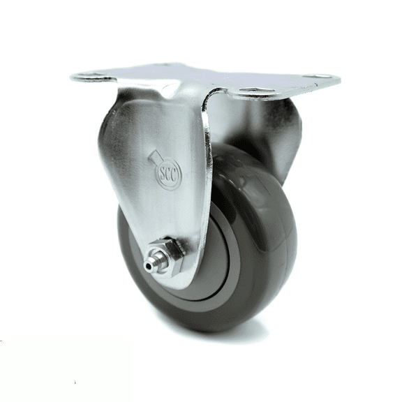 3 Inch Gray Polyurethane Wheel Rigid Top Plate Caster Service Caster Brand