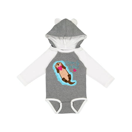 

Inktastic Otter-ly in Love-otter with Heart Gift Baby Boy or Baby Girl Long Sleeve Bodysuit