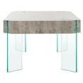 thumbnail image 5 of SAFAVIEH Katelyn Contemporary Wood Coffee Table, Light Concrete/Clear Glass, 5 of 10
