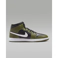 thumbnail image 4 of N I-K-E A i r-Jor-dan 1 Mid Sneakers Shoes Black/Medium Olive/Sail DQ8426-092 US 7-12, 4 of 6