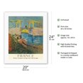 thumbnail image 2 of France - Provence - La Camargue - Langlois Bridge at Arles with Women Washing - Vintage Travel Poster by Vincent van Gogh c.1888 - Fine Art Rolled Canvas Print 16in x 20in, 2 of 4