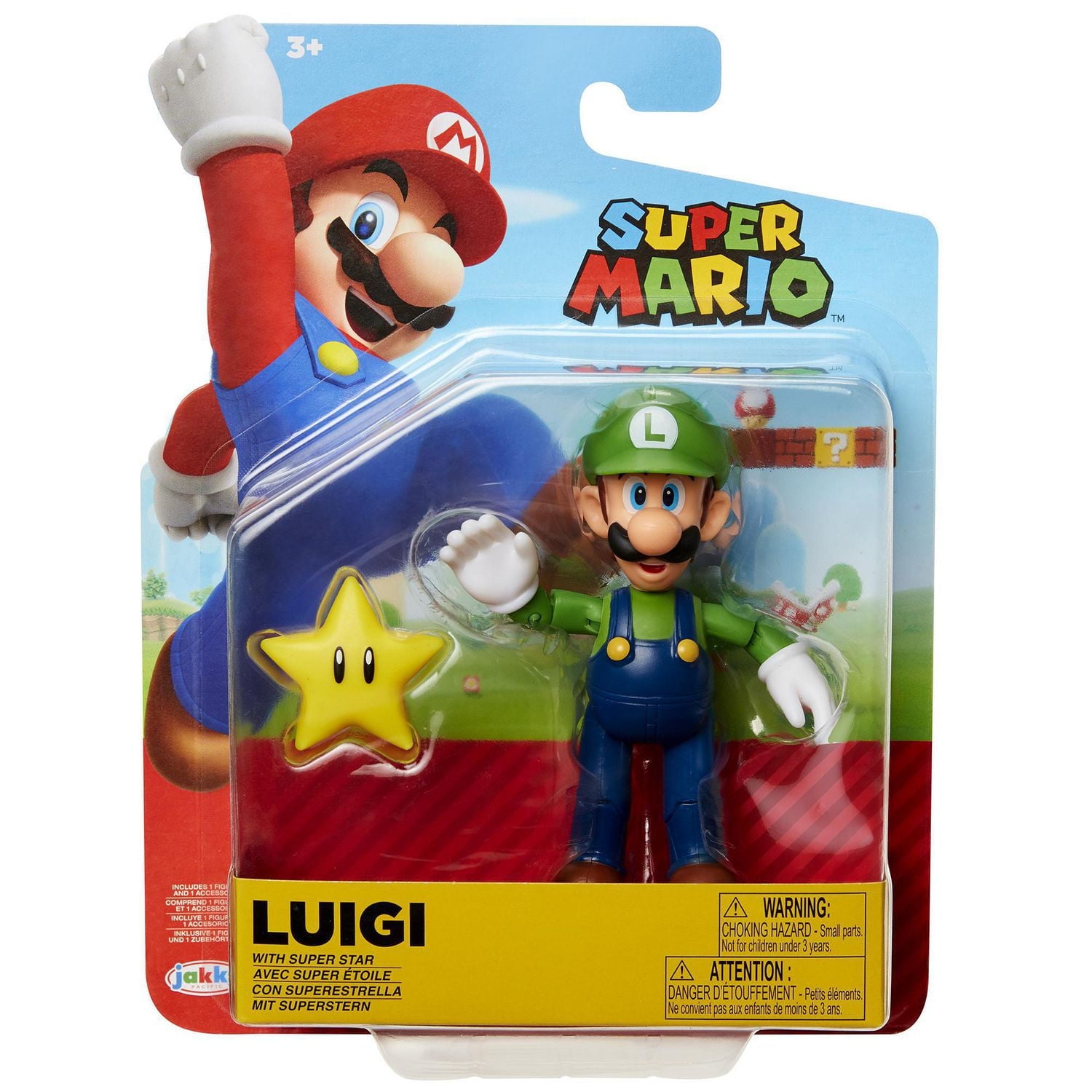 Nintendo 4" Luigi with Star Figure