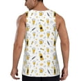 thumbnail image 3 of Easygdp Beer Men's Tank Top, Sleeveless Muscle T Shirts, Breathable, Quick-Dry, Loose for Gym, Running, Fitness - 3X-Large, 3 of 9