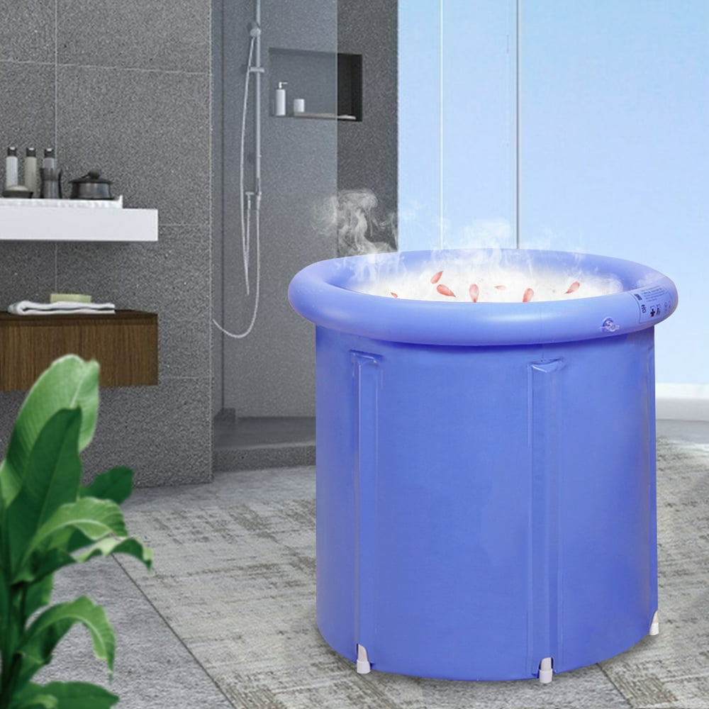 31.5 inch Folding Bathtub Portable Plastic Foldable Water Tub Room Spa