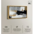 thumbnail image 2 of Gold Over Greys Canvas Modern Black White Abstract Wall Art by Art Remedy, Gold Frame, 54" x 36", 2 of 7