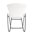 thumbnail image 3 of Beaumont Lane Iron & Leather Accent Chair in White, 3 of 6