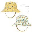 thumbnail image 4 of WUXIAN Boys Kids Sun Hats Sun Protection Upf50+ Bucket Hat Cartoon Wide Brim Adjustable Bucket For Toddler Summer Beach Play Sun Caps,Yellow,S, 4 of 6