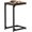 Bright Black, variant on C Table End Table with Metal Frame Small Side Table for Couch, Sofa TV Tray Table for Living Room, Bedroom, Bedside Elegant