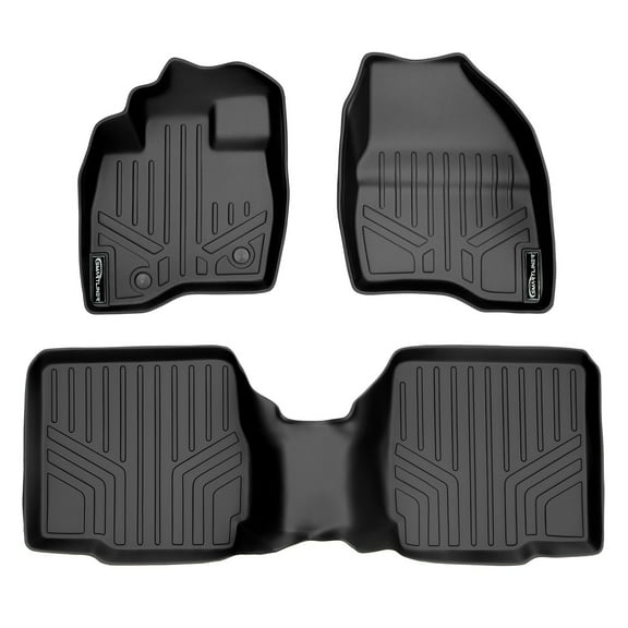 SMARTLINER 2 Rows Custom Fit Floor Liners Compatible with 2015 - 2016 Ford Explorer 7 Passenger (Gasoline | 2nd Row Bucket Seat With Center Console)