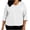 White, variant on BLTIBY Womens Plus Size Scrub Tops V Neck 3/4 Sleeve Nursing Workwear Loose Nurse Uniform Tshirts Pullover Blouse with Pockets Red 4XL