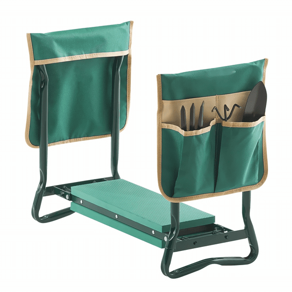 Garden Kneeler and Seat 6" EVA Pad Folding Garden Stool Heavy Duty Garden Bench
