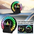 thumbnail image 2 of Magnetic RGB Rhythm Ambient Sound Pick Up Lamp for Car, LED Music Sync Interior Light Bar, Dynamic App Control LED USB Atmosphere Lights for Gaming Room & Vehicle Dashboard, Round Design, 2 of 8